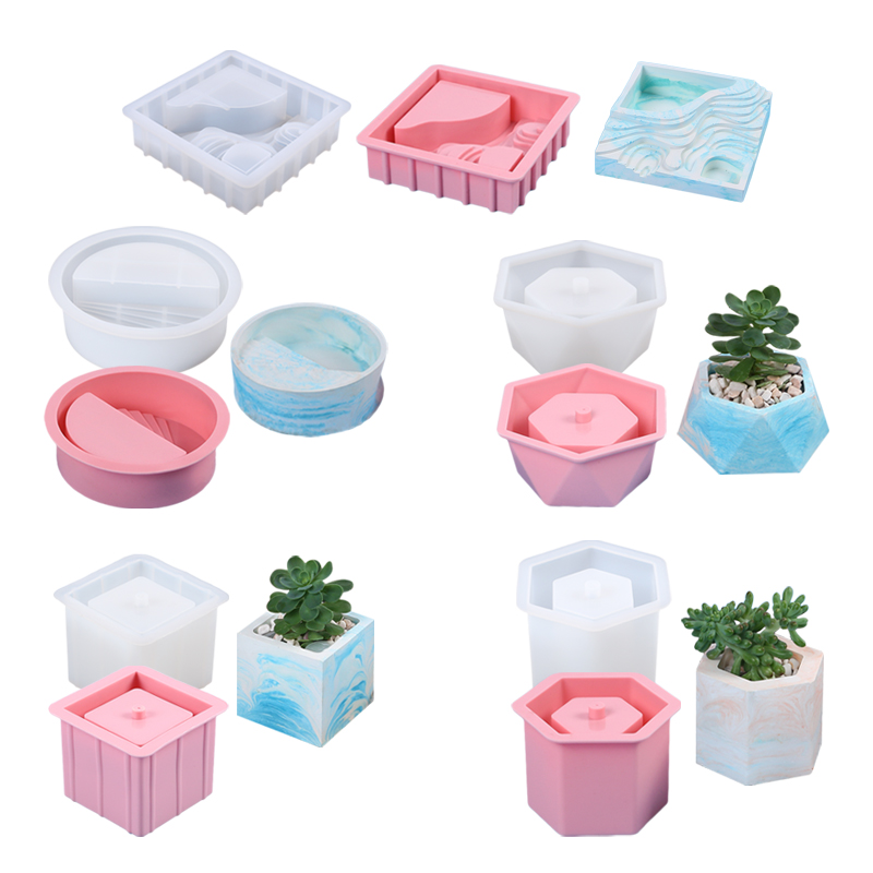 Candle Making Vessels - Pot de fleurs succulentes en Silicone,