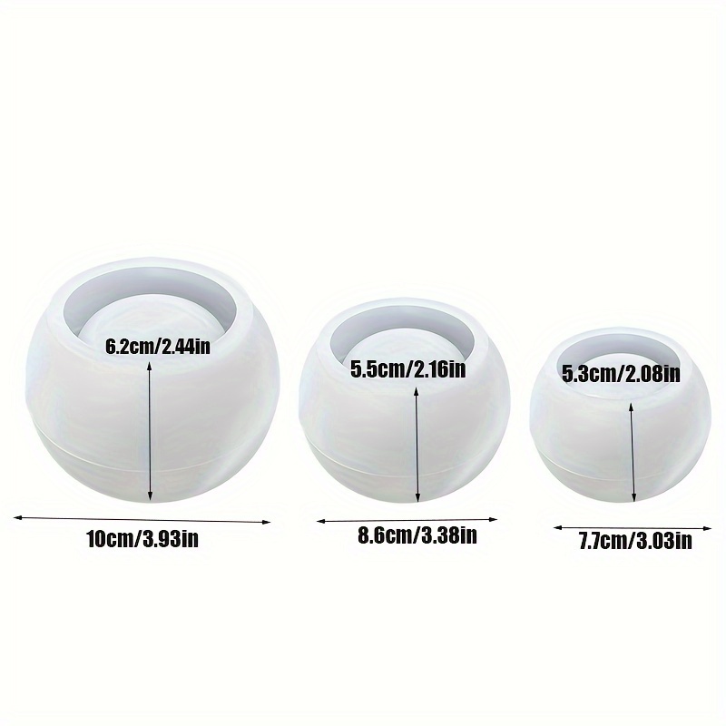 Candle Making Vessels - Lot de 3 moules en silicone
