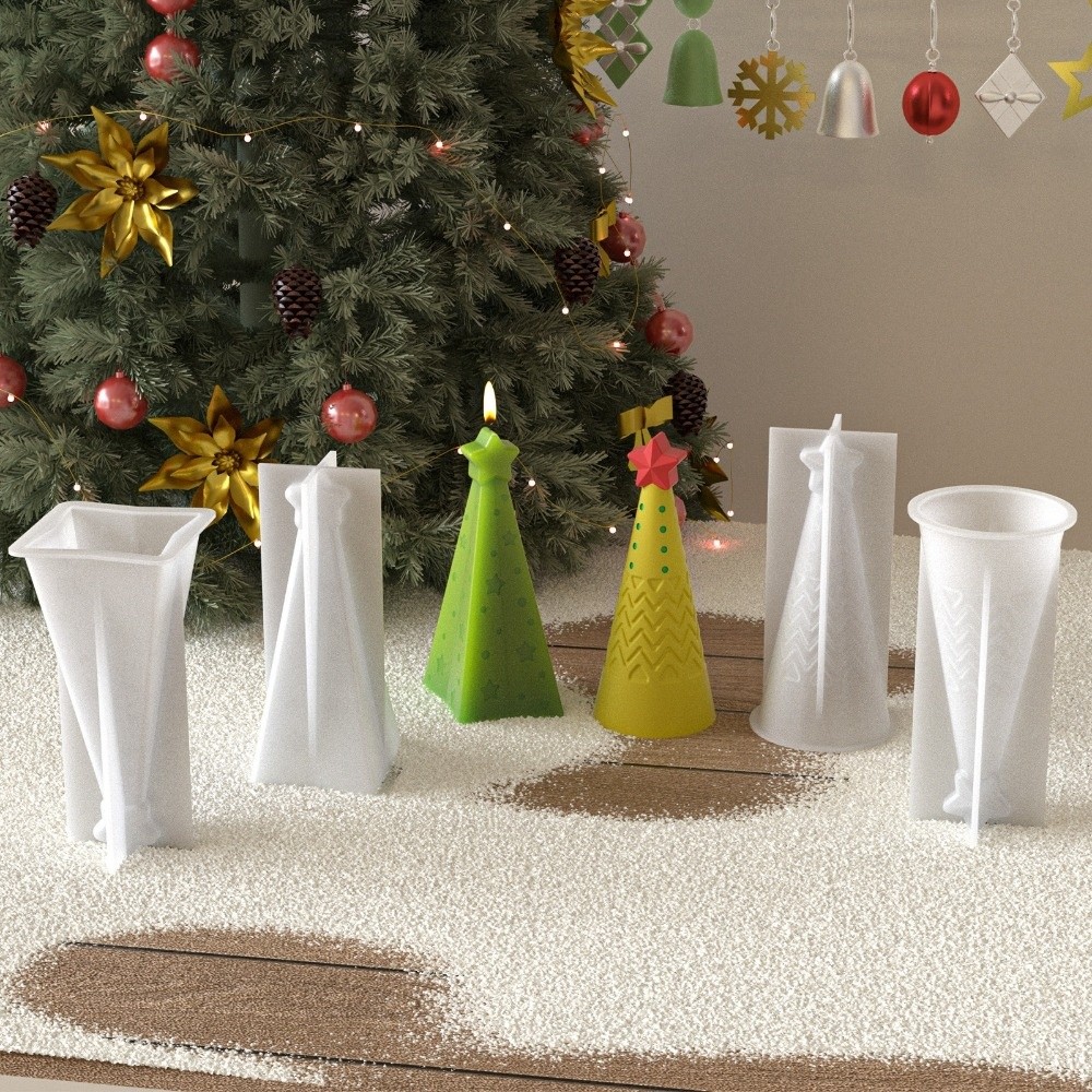 Candle Making Kit Xmas - Nouveau Silicone cône de noël bougie