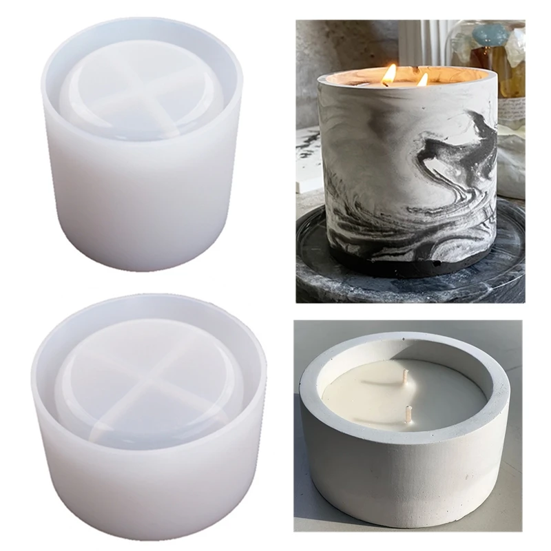 Candle Making Vessels - Moules ronds en béton et ciment,