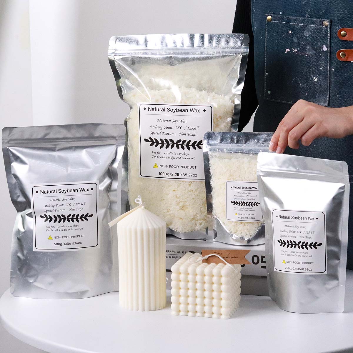 Flocons de cire de soja nature - Candle Making Material avis et prix