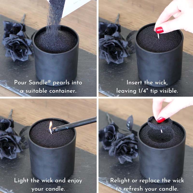 Sable noir pour bougies avec m - Candle Making Wax avis et prix