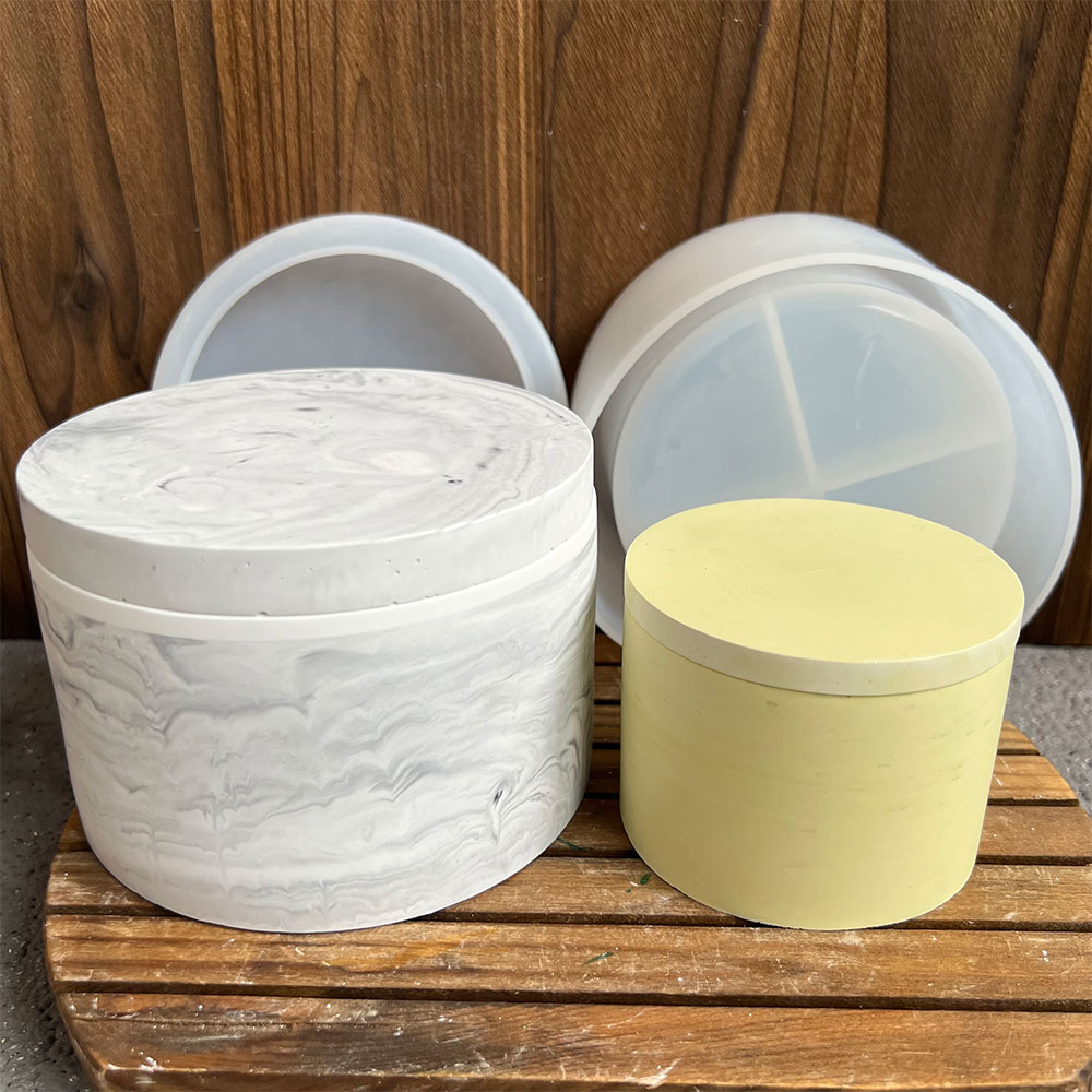 Boîte de bougie ronde en cimen - Candle Making Vessels avis et prix