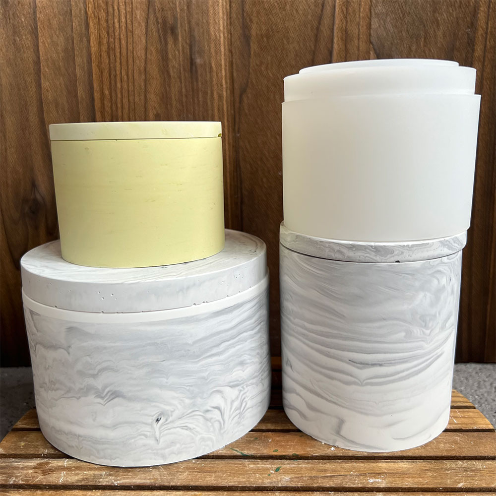 Boîte de bougie ronde en cimen - Candle Making Vessels avis et prix